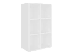 Estantería/Aparador madera contrachapada blanco 66x30x97,8 cm