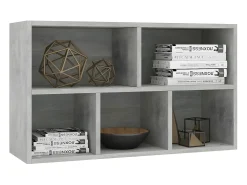 Estantería/Aparador madera contrachapada gris 50x25x80 cm