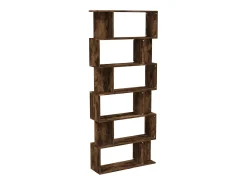 Estantería/Biombo madera aglomerada roble ahumado 80x24x192 cm