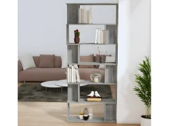 Estantería/Biombo madera contrachapada gris Sonoma 80x24x192 cm