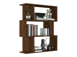 Estantería/Biombo madera contrachapada marrón roble 80x24x96 cm