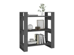 Estantería/divisor de espacios madera pino gris 80x35x91 cm