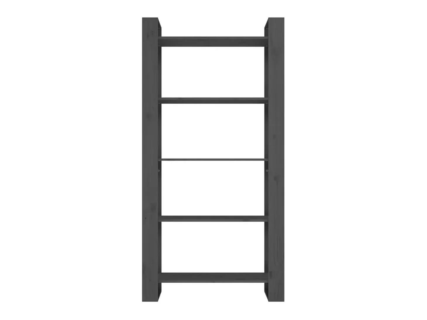 Estantería/divisor de espacios madera maciza gris 80x35x160 cm