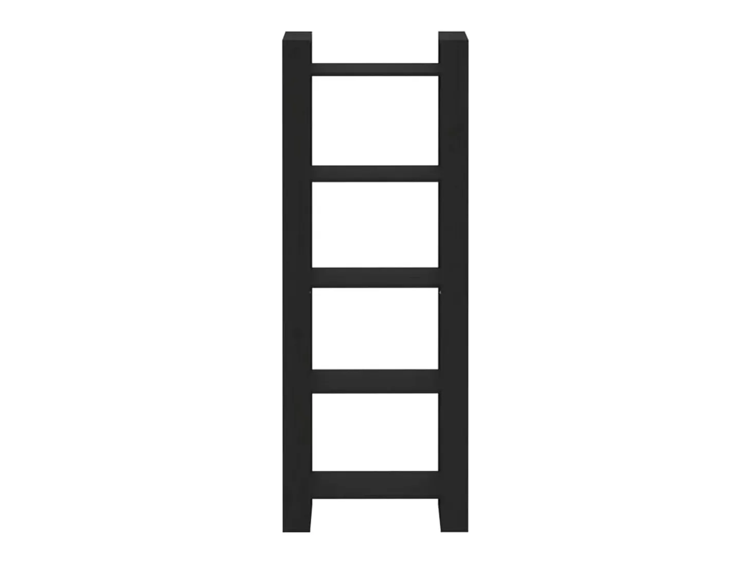 Estantería/divisor de espacios madera maciza negro 60x35x160 cm