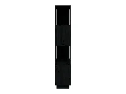 Estantería/divisor de espacios madera pino negro 80x25x132 cm