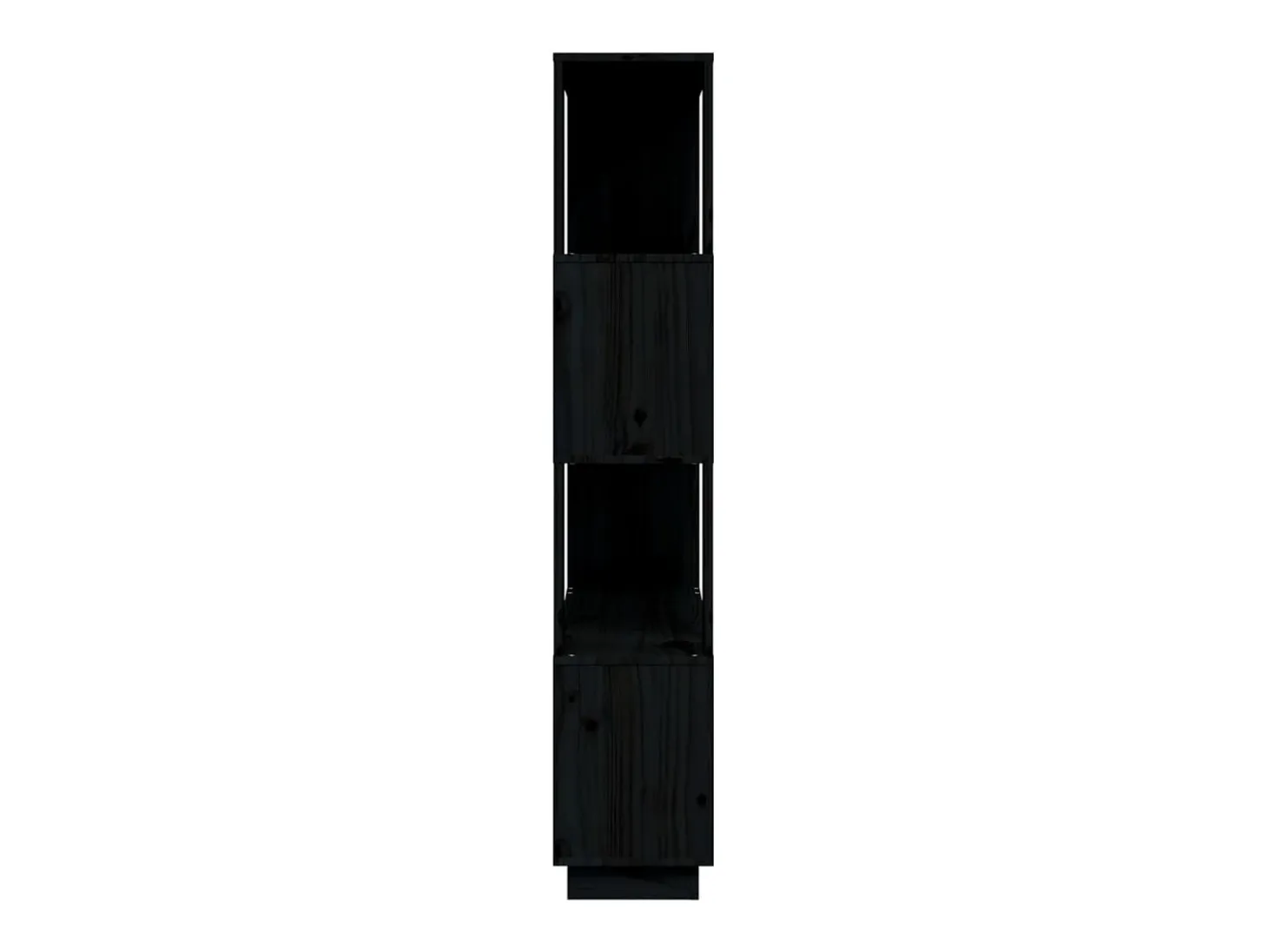 Estantería/divisor de espacios madera pino negro 80x25x132 cm