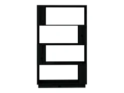 Estantería/divisor de espacios madera pino negro 80x25x132 cm
