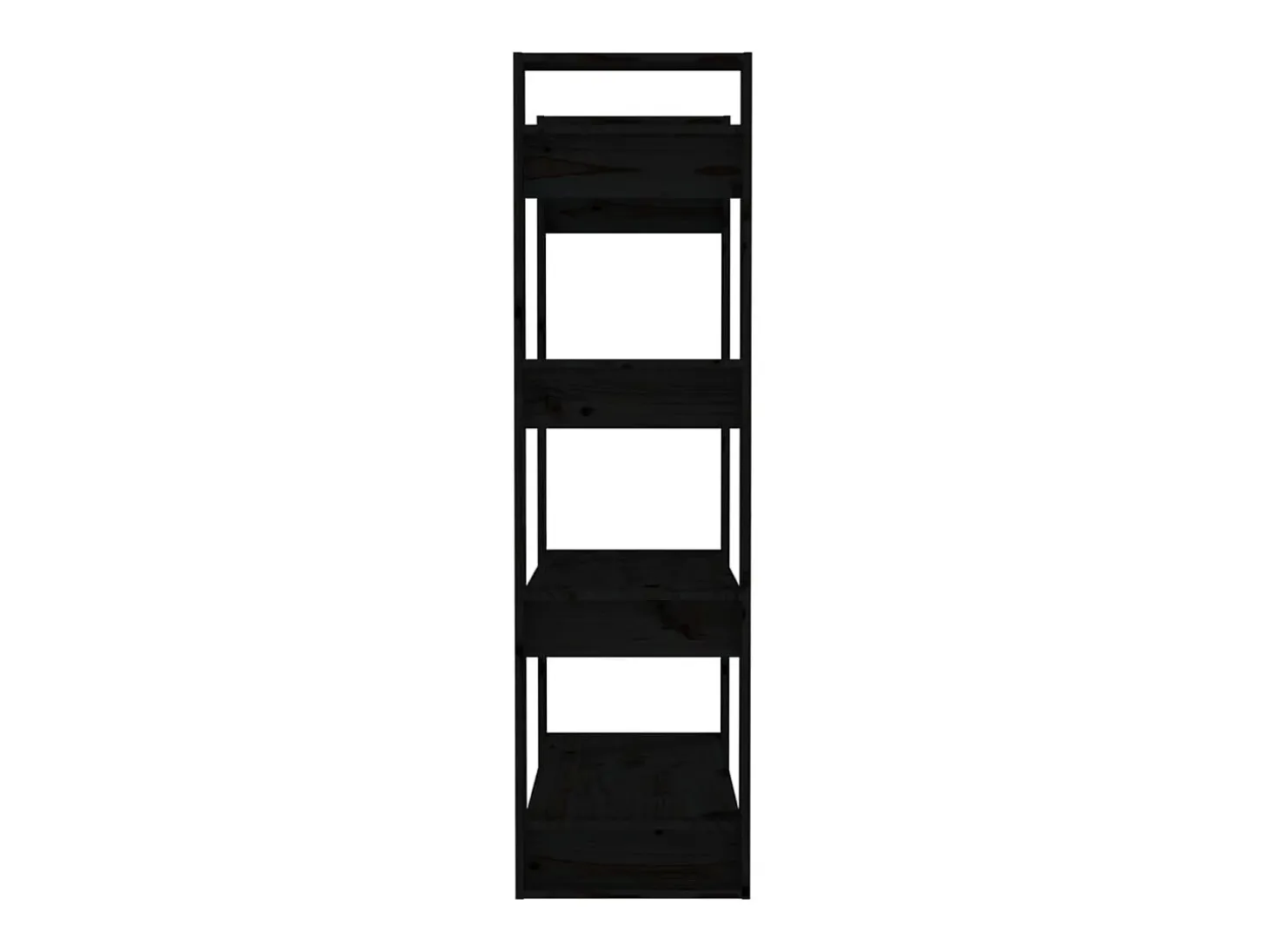 Estantería/divisor de espacios madera pino negro 80x35x125 cm