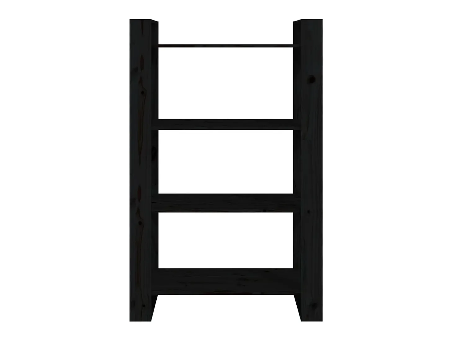 Estantería/divisor de espacios madera pino negro 80x35x125 cm