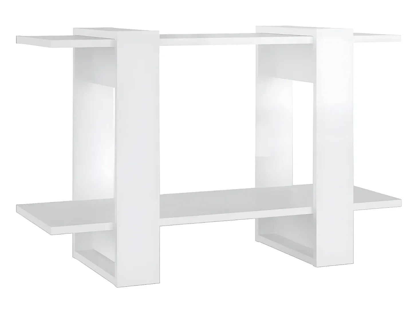 Estantería/divisor de espacios blanco brillante 80x30x51 cm