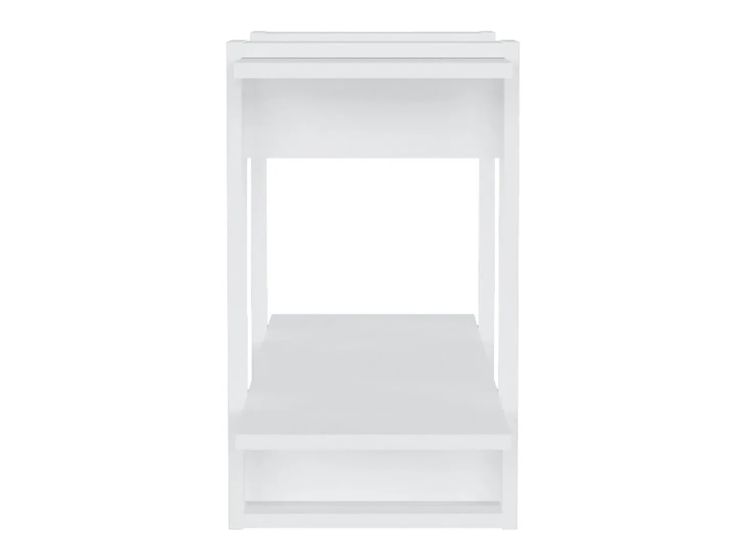 Estantería/divisor de espacios blanco brillante 80x30x51 cm