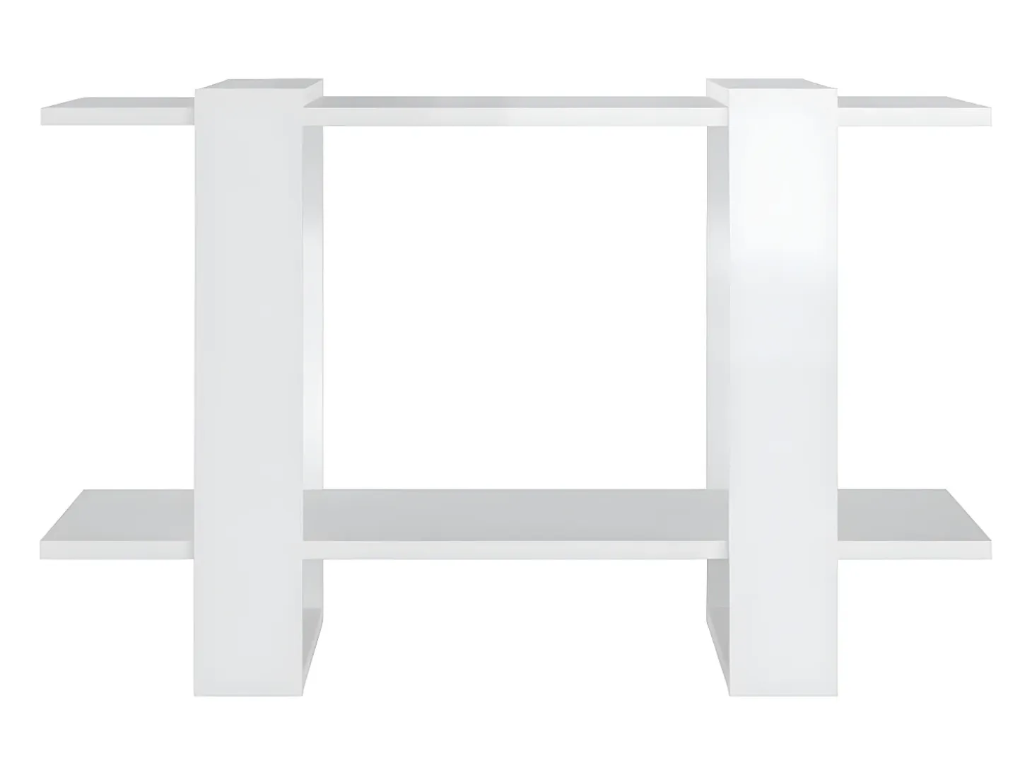 Estantería/divisor de espacios blanco brillante 80x30x51 cm