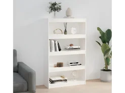 Estantería/divisor de espacios madera pino blanco 80x30x135,5cm