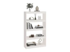 Estantería/divisor de espacios madera pino blanco 80x30x135,5cm