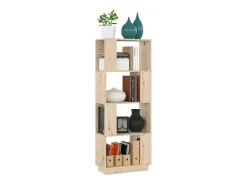Estantería/divisor de espacios madera maciza pino 51x25x132 cm