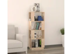 Estantería/divisor de espacios madera maciza pino 51x25x132 cm