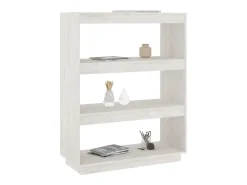 Estantería/divisor de espacios madera pino blanco 80x35x103 cm