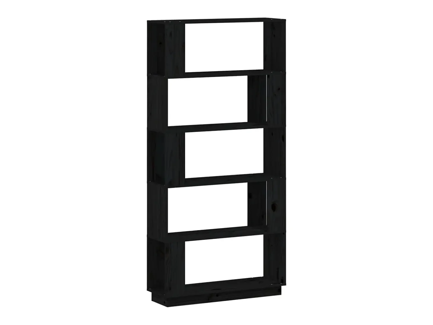 Estantería/divisor de espacios madera pino negro 80x25x163,5 cm