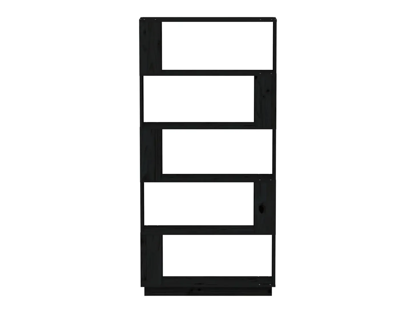 Estantería/divisor de espacios madera pino negro 80x25x163,5 cm