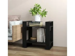 Estantería/divisor de espacios madera pino negro 60x35x57 cm