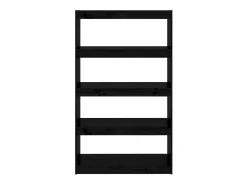 Estantería/divisor de espacios madera pino negro 80x30x135,5 cm
