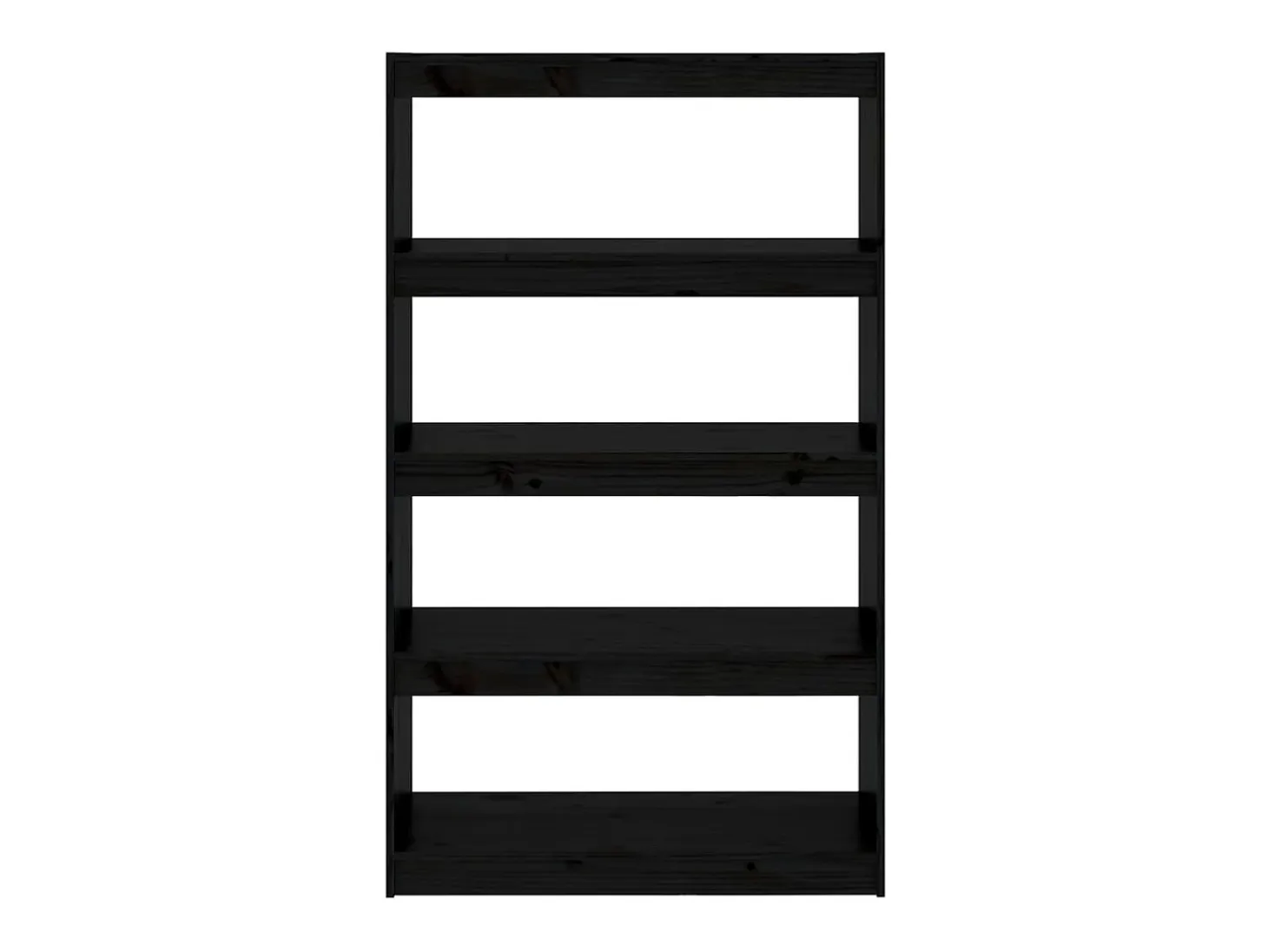 Estantería/divisor de espacios madera pino negro 80x30x135,5 cm