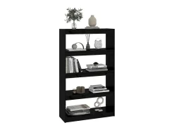 Estantería/divisor de espacios madera pino negro 80x30x135,5 cm