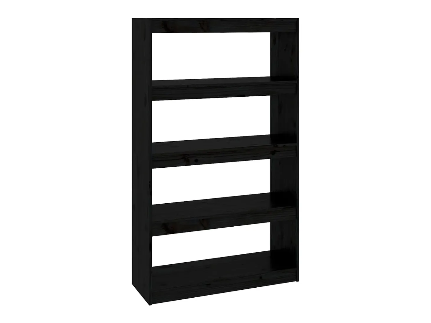 Estantería/divisor de espacios madera pino negro 80x30x135,5 cm