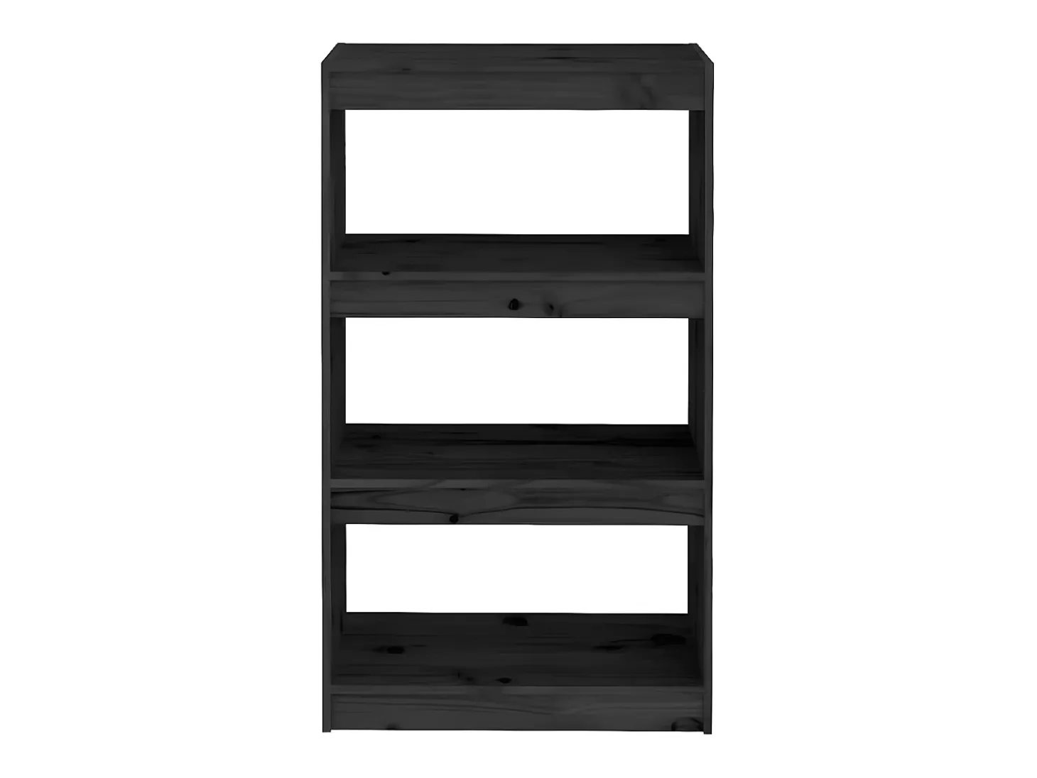 Estantería/divisor de espacios madera pino negro 60x30x103,5 cm