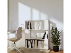 Estantería/divisor de espacios madera pino blanco 80x25x101 cm