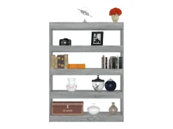 Estantería/divisor de espacios gris Sonoma 100x30x135 cm