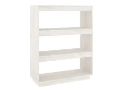 Estantería/divisor de espacios madera pino blanco 80x35x103 cm