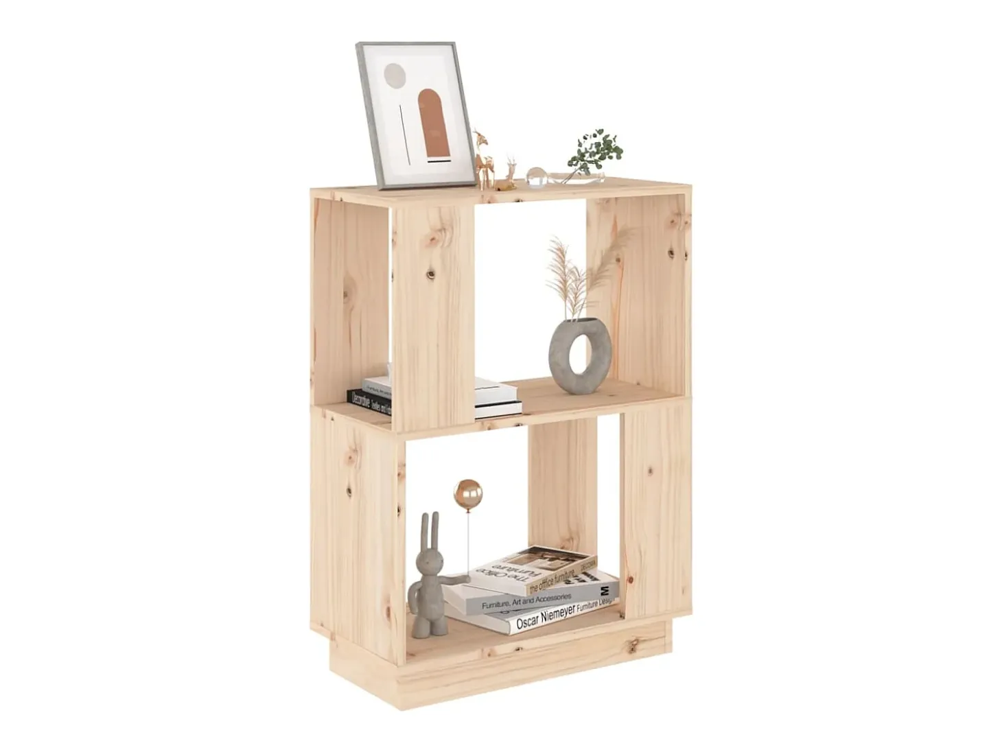 Estantería/divisor de espacios madera maciza pino 51x25x70 cm