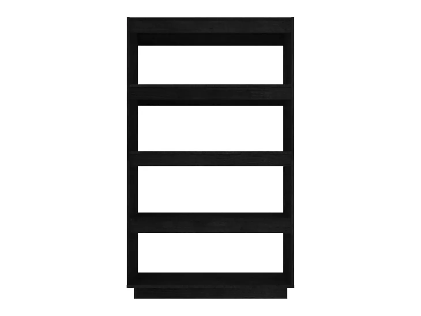 Estantería/divisor de espacios madera pino negro 80x35x135 cm