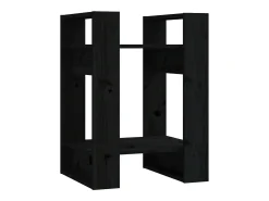 Estantería/divisor de espacios madera pino negro 41x35x57 cm