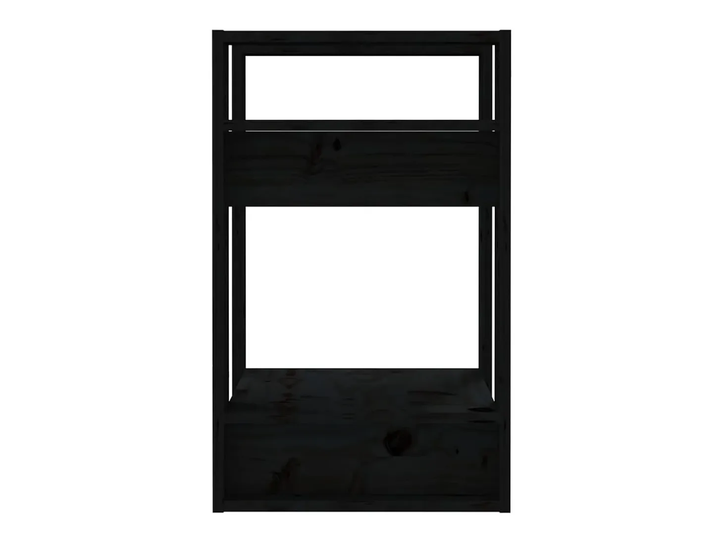 Estantería/divisor de espacios madera pino negro 41x35x57 cm