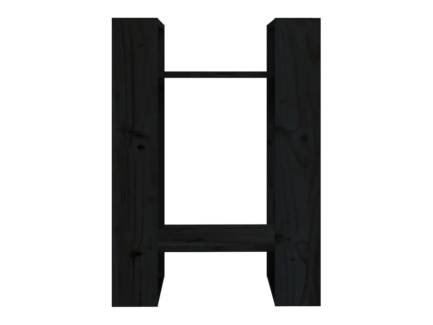 Estantería/divisor de espacios madera pino negro 41x35x57 cm