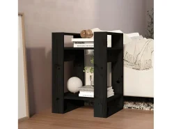Estantería/divisor de espacios madera pino negro 41x35x57 cm