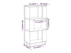 Estantería/divisor de espacios madera de pino gris 51x25x101 cm