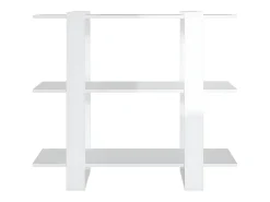 Estantería/divisor de espacios blanco brillante 100x30x87 cm