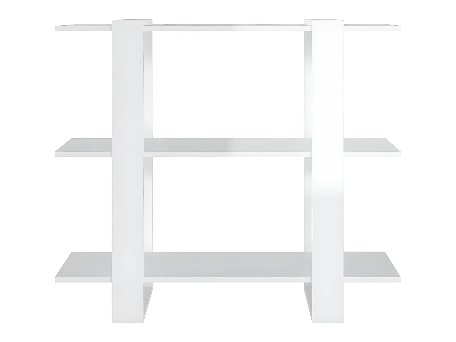 Estantería/divisor de espacios blanco brillante 100x30x87 cm