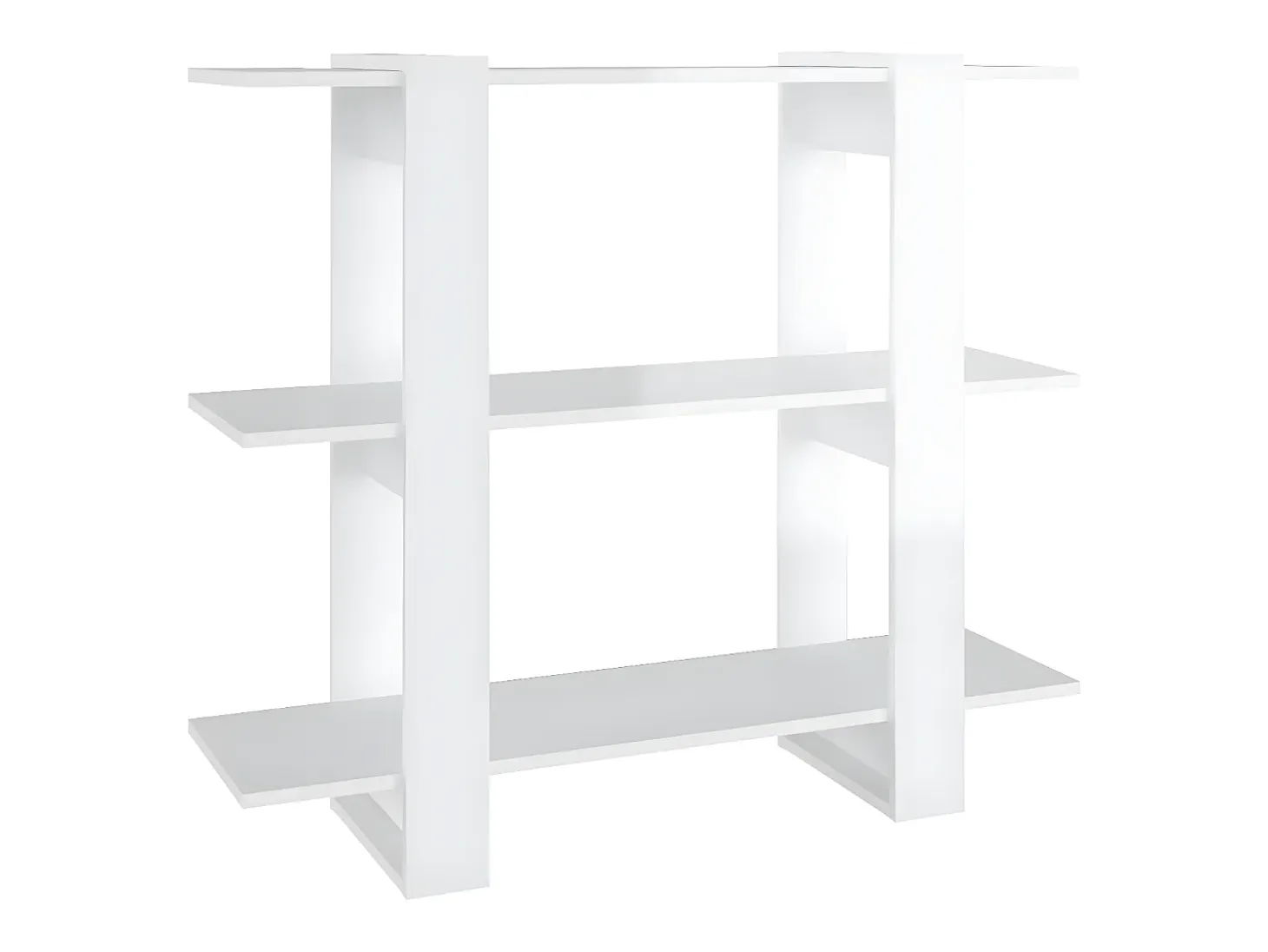Estantería/divisor de espacios blanco brillante 100x30x87 cm