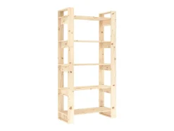 Estantería/divisor de espacios madera maciza 80x35x160 cm