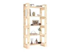 Estantería/divisor de espacios madera maciza 80x35x160 cm