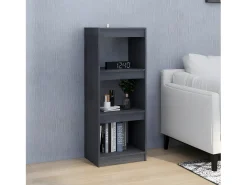 Estantería/divisor de espacios madera de pino gris 40x30x103,5 cm