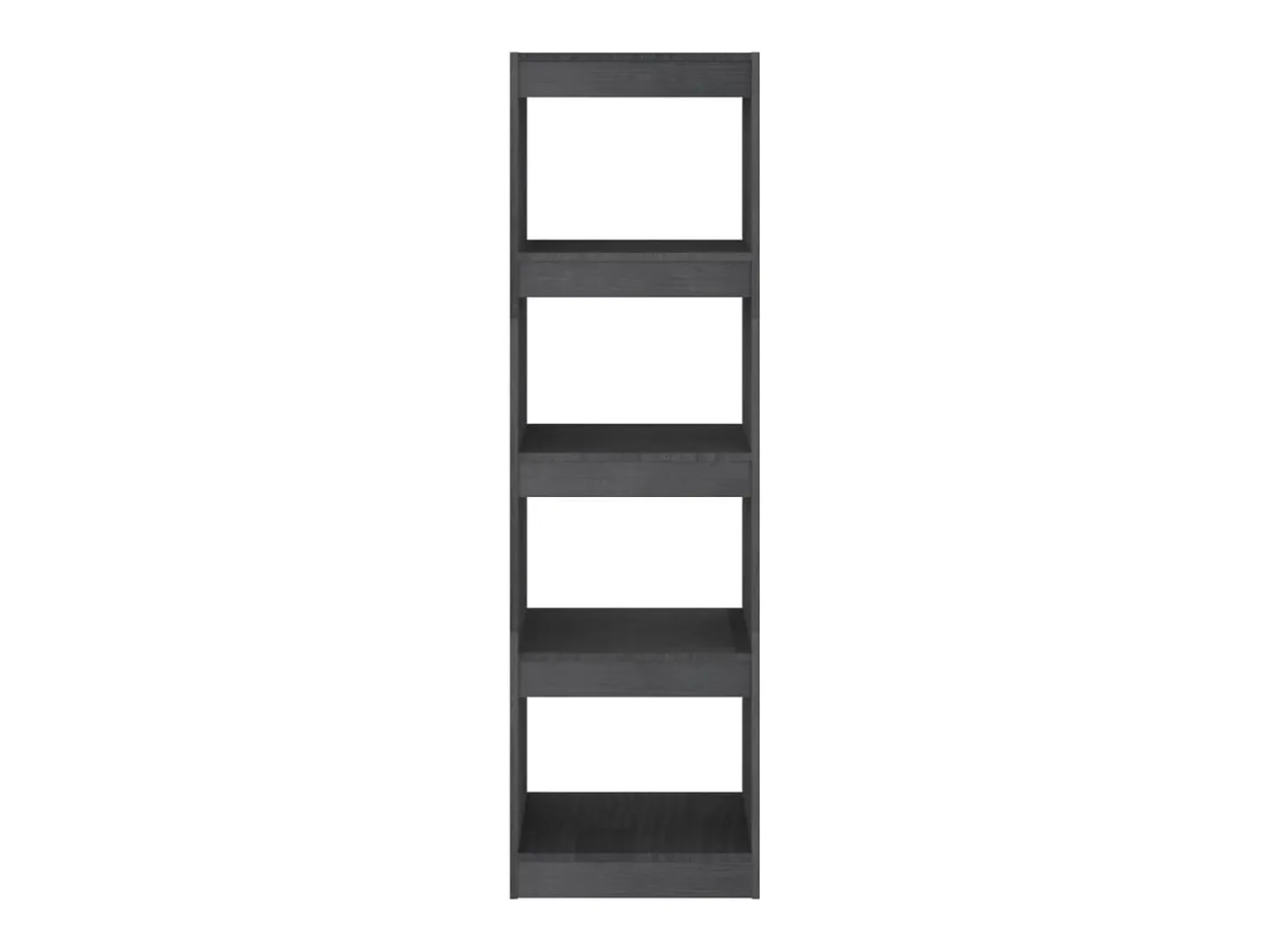 Estantería/divisor de espacios pino macizo gris 40x30x135,5cm