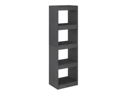 Estantería/divisor de espacios pino macizo gris 40x30x135,5cm