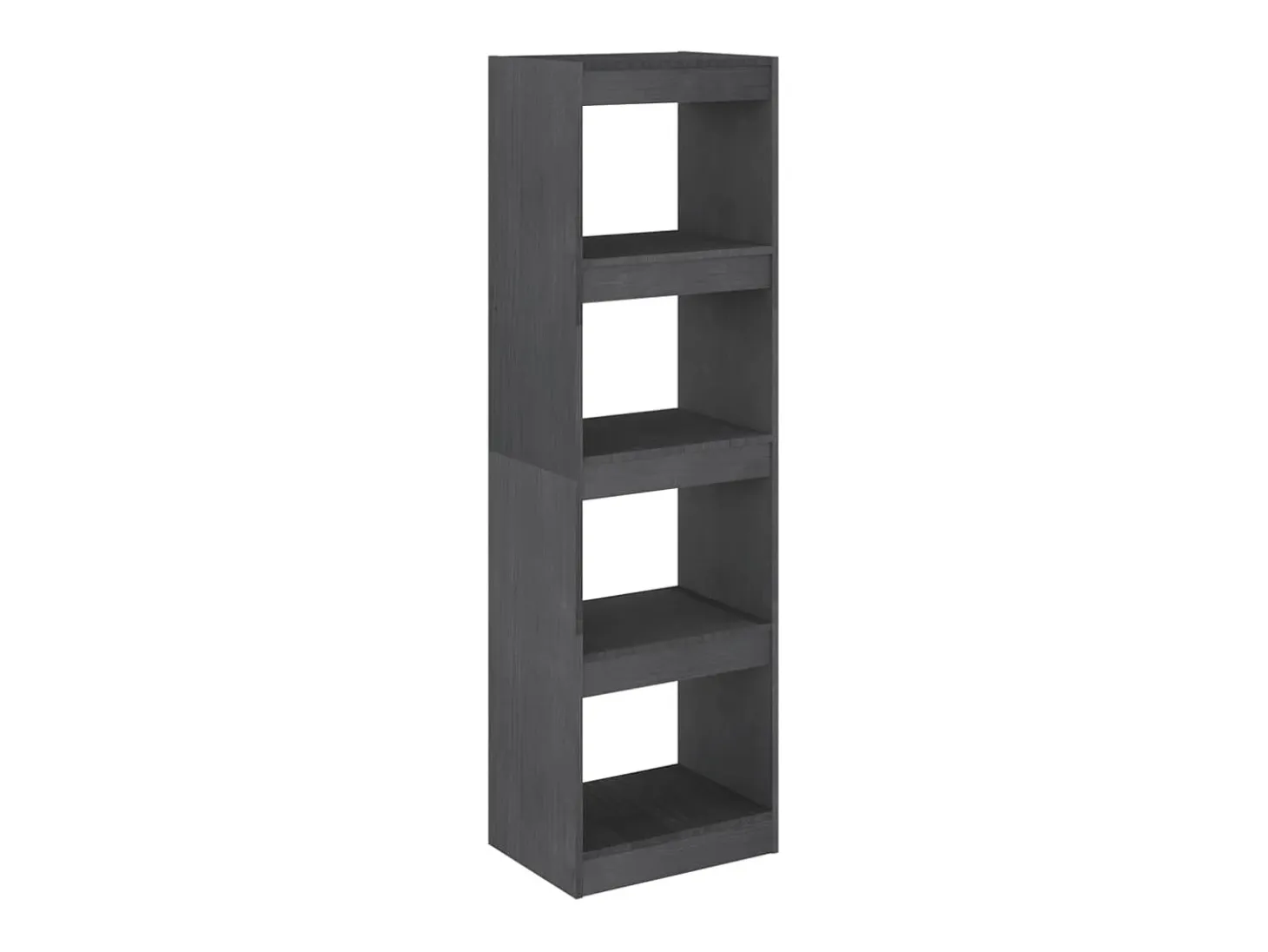 Estantería/divisor de espacios pino macizo gris 40x30x135,5cm