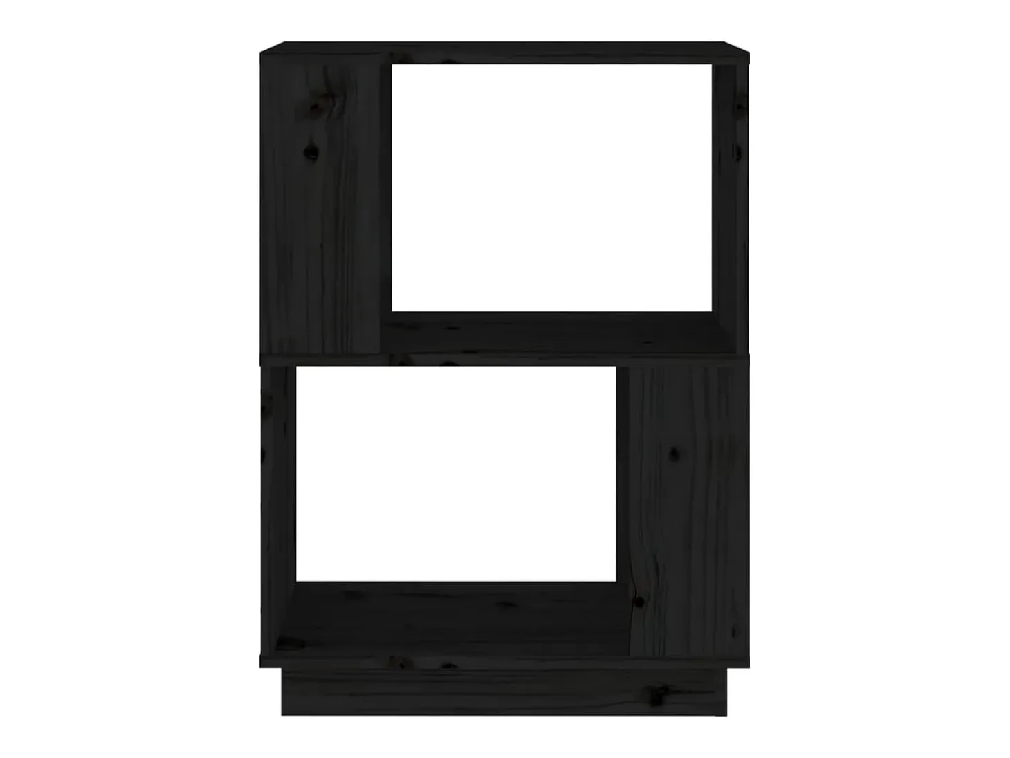 Estantería/divisor de espacios madera pino negro 51x25x70 cm