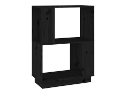 Estantería/divisor de espacios madera pino negro 51x25x70 cm